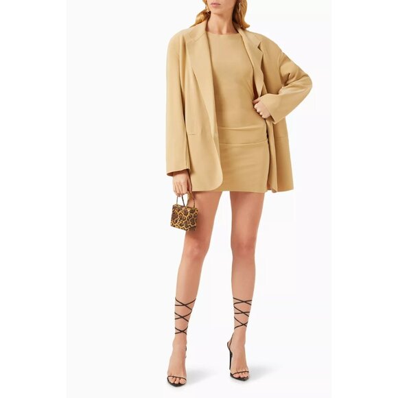 Norma Kamali Sleeveless Pickleball Mini Dress in Sand Medium New Womens - Picture 13 of 16